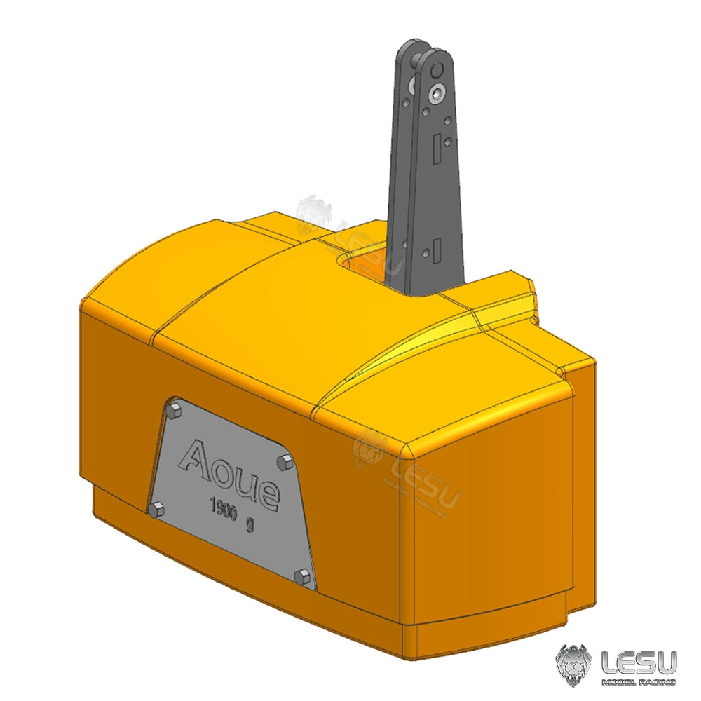 Lesu 1/14 Aoue-1050 rc tractor front and rear brass counterweight AT-C0059-A AT-C0059-B