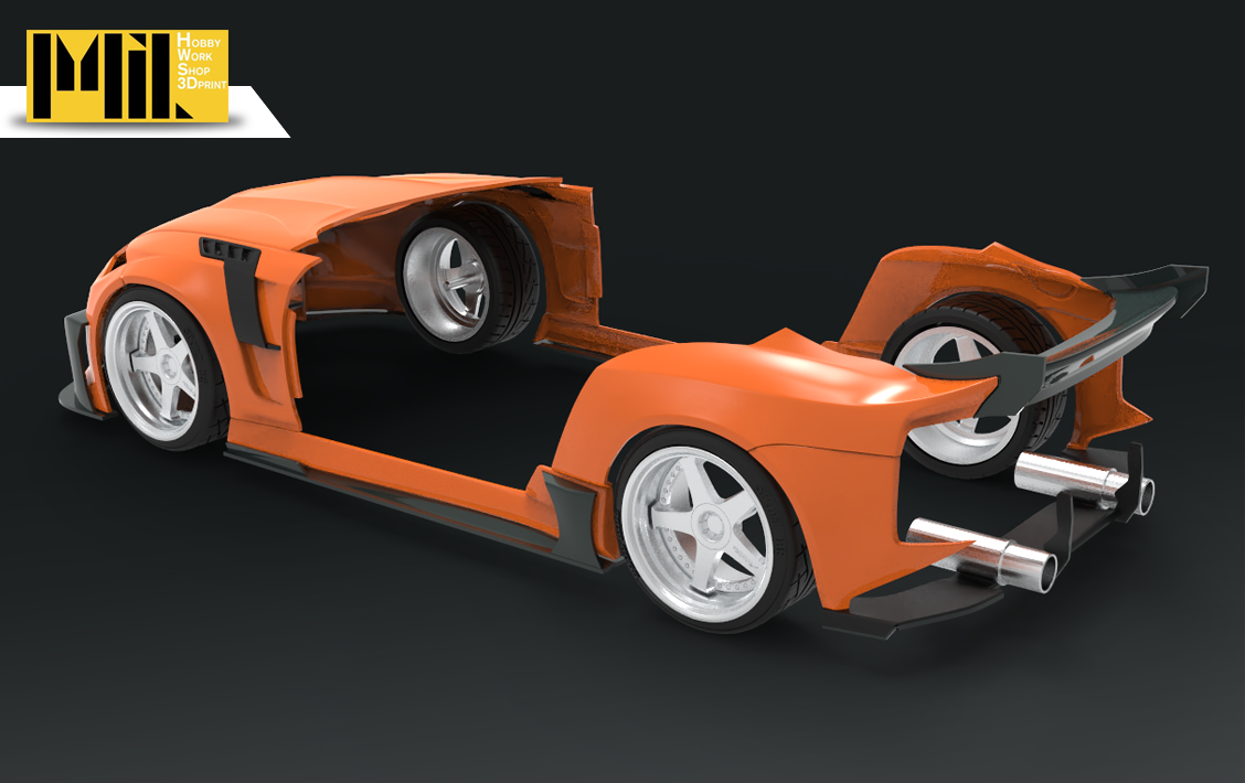 3D print op parts for tamiya 1/24 400Z Veilside shell