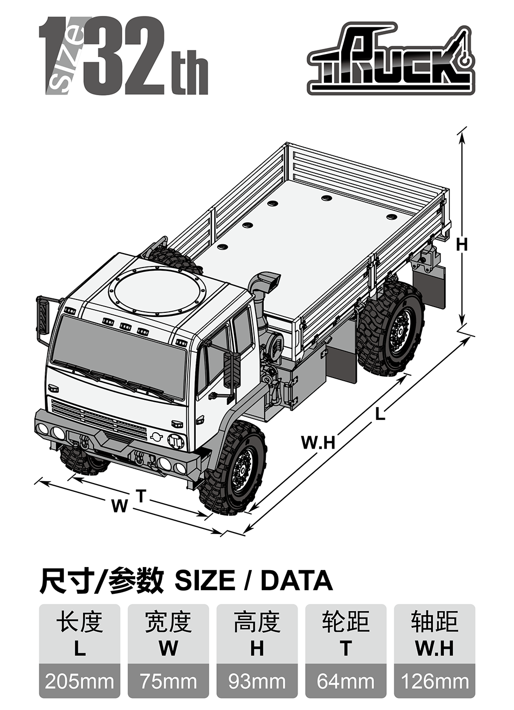 Orlandoo Hunter 1/32 OH32M01 Rc Truck KIT
