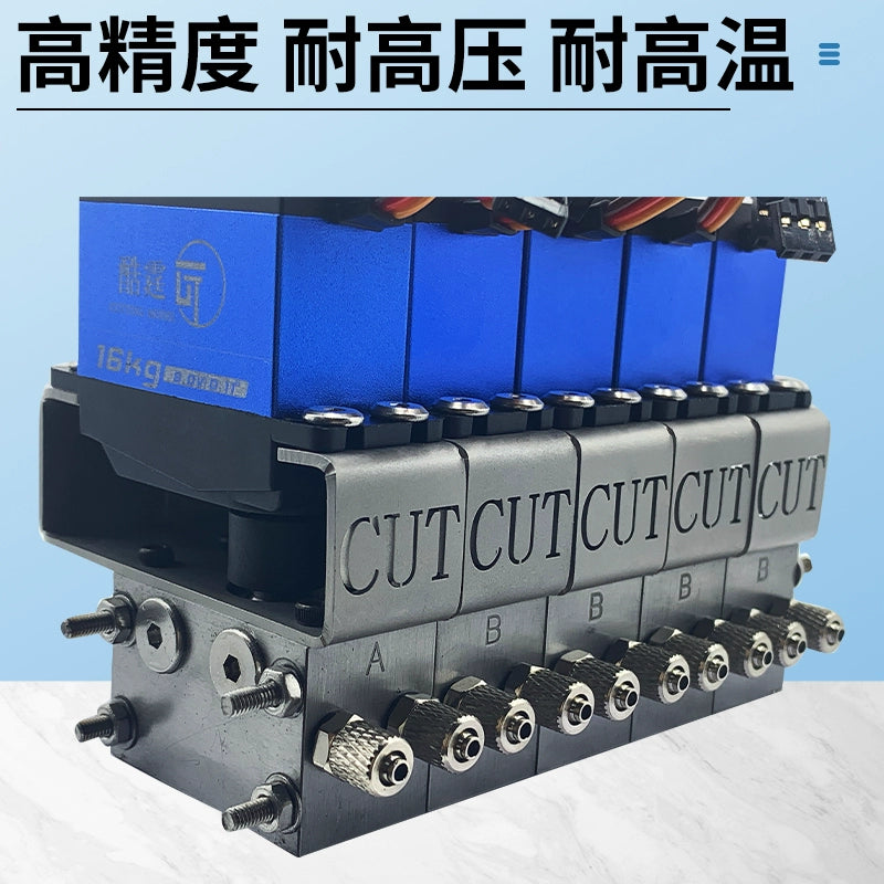 Cut Model CUT-BZ-20 Multi-channel Directional Valve for 1/12 RC Hydraulic Excavator