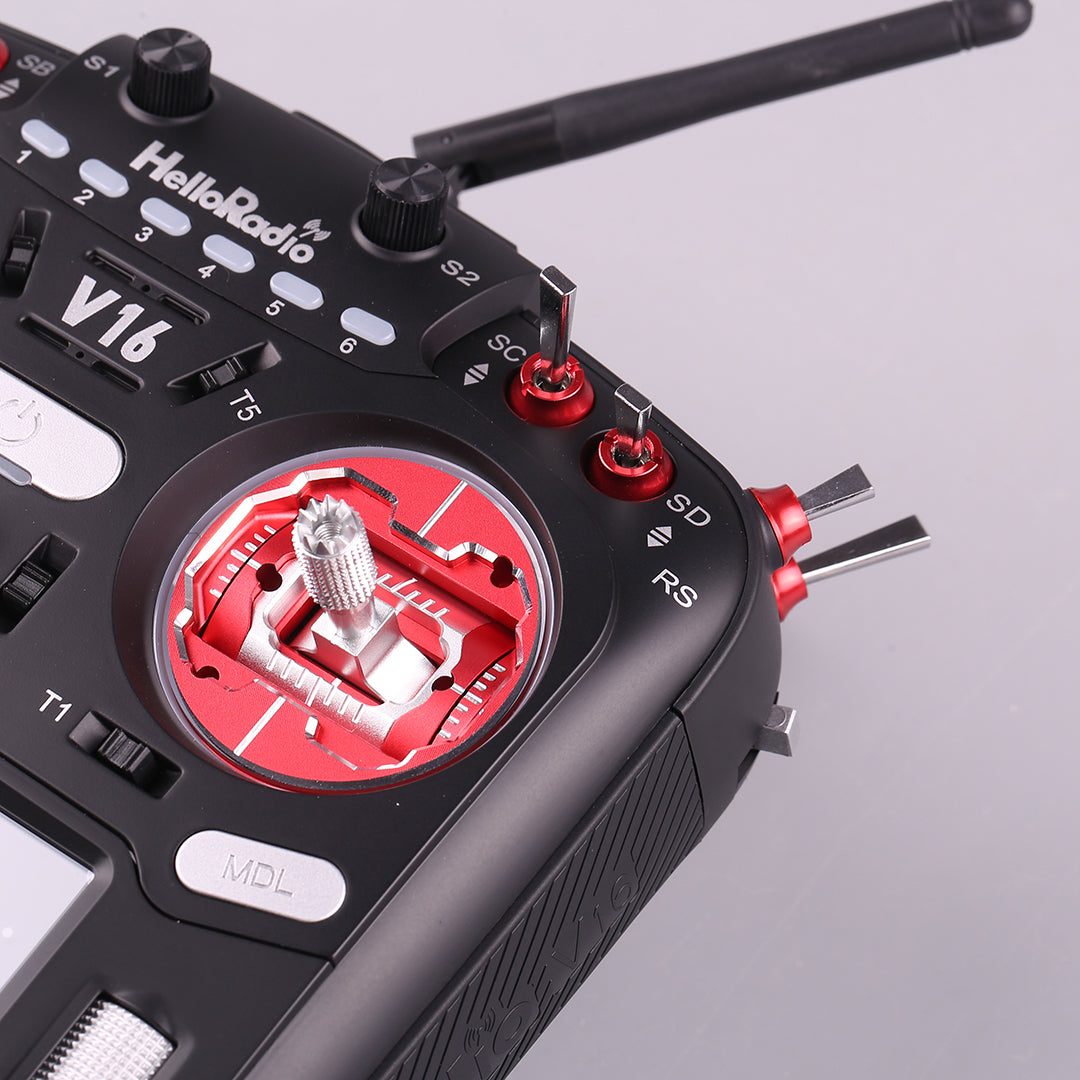 HelloRadio V16MAX Remote Control Transmitter CNC Metal Hall Rocker Assembly Radiomaster TX16S