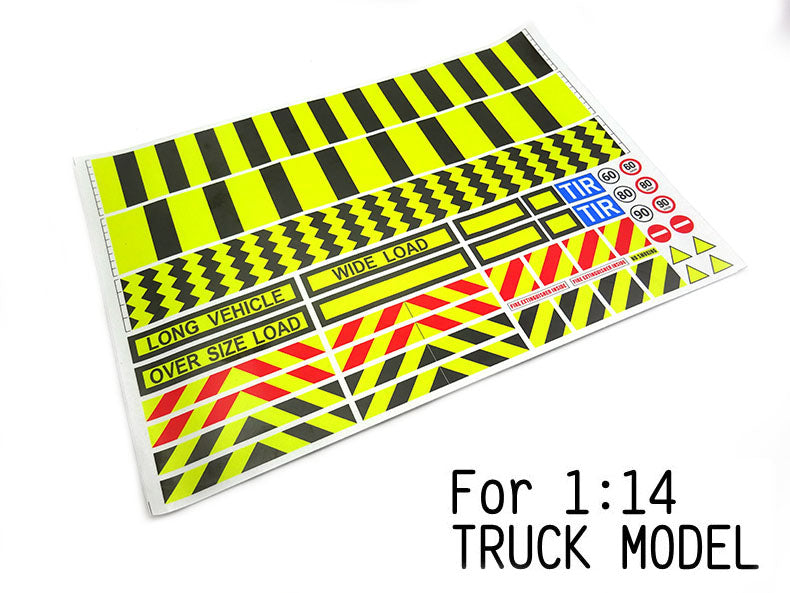 1/14 Tamiya Lesu Hercules Rc Tractor Warning Strip Reflective Sticker D1305