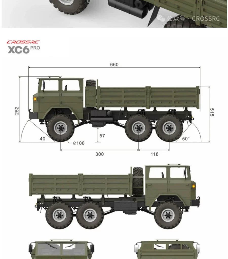 CROSSRC XC6 Pro 6X6 Rc Car RTR
