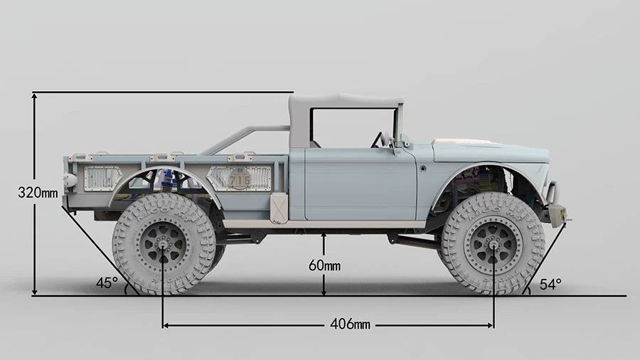 TWOLF 1/8 M715 Rc Metal Pickup KIT