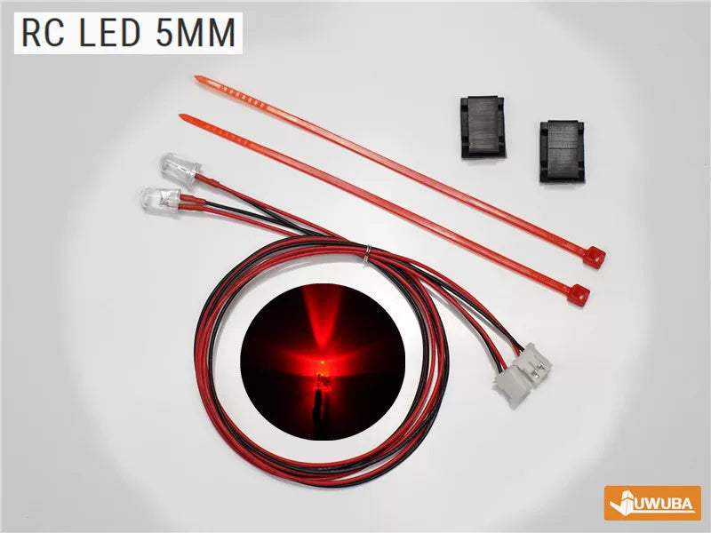 1/14 TAMIYA RC TRACTOR 4-in-1 PH2.0 LED MFC-03 01 3MM 5MM LED Light 5pcs