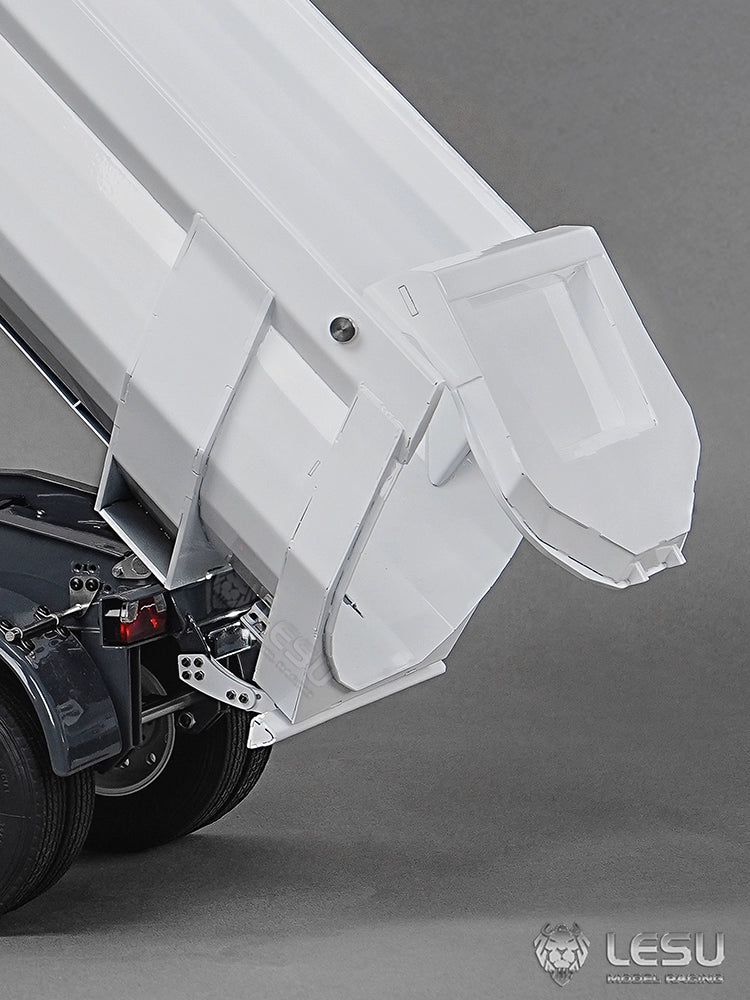 LESU 1/14 Hydraulic Lifting Three-axis U-bucket Metal Bucket Semi-trailer Unloading Trailer LS-A0045 LS-A0069