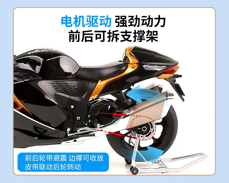 1/6 Suzuki Hayabusa Motorcycle Alloy Static Model 1300
