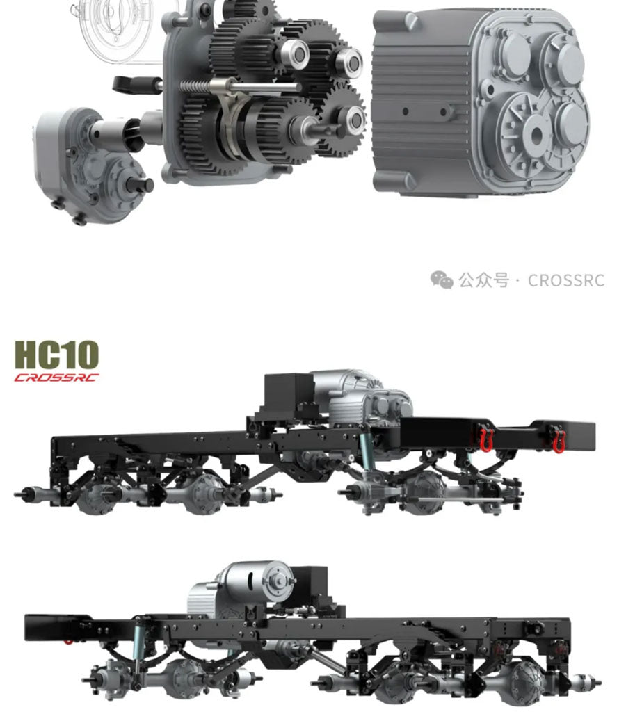 CROSSRC HC10 1/12 6x6 Cross RC Military Truck Kit