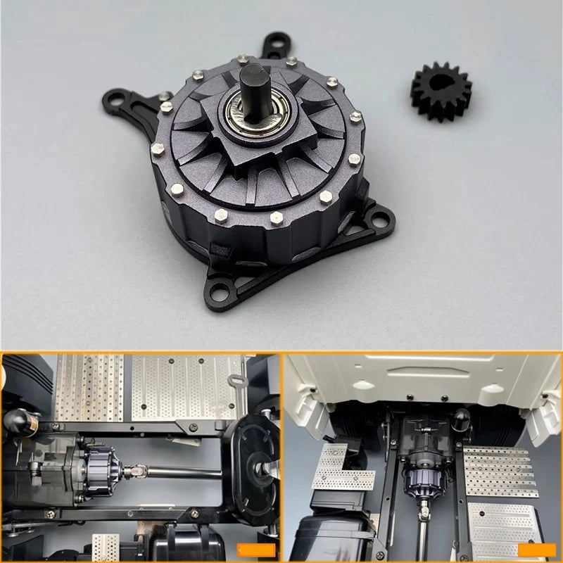 JUWUBA Universal Gearbox Metal Torque Enhancer For 1/14 Tamiya Rc Truck Trailer Tipper