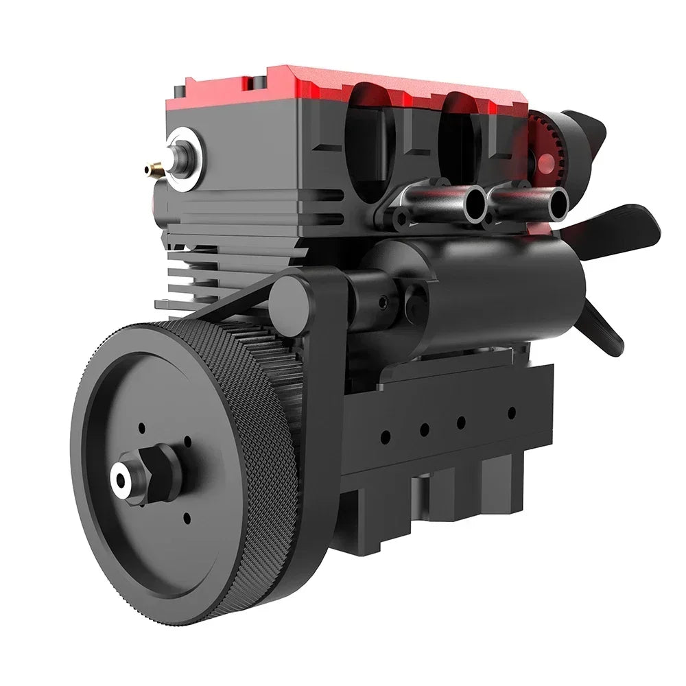 TOYAN FS-L200AC Engine Model 7cc Inline 2 Cylinders 4 Stroke Air Cooled Nitro Engine Model Kit