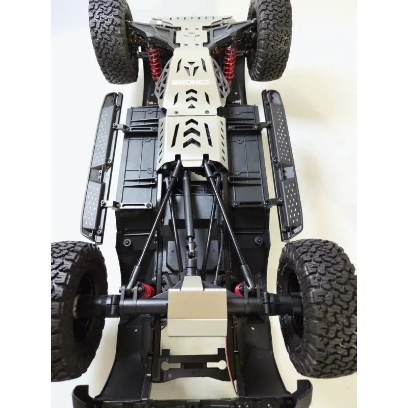 Stainless Steel Armor Skid Plate Chassis Protect for TRACTION HOBBY KM Bronco Raptor 1/8 RC Crawler