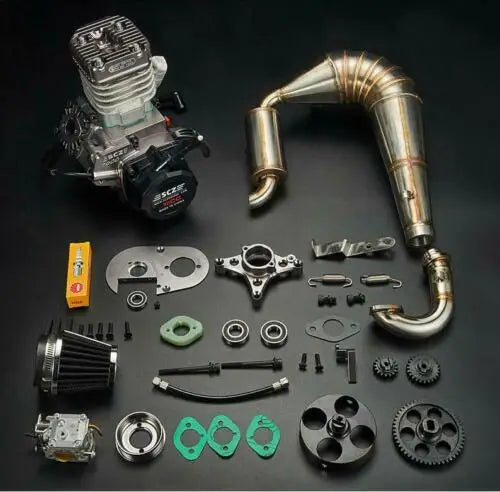 SCZ 70CC Gasoline ENGINE with Powerful Pipe WJ71 for 1/5 HPI KM Rovan Baja 5b 5T 5SC Rc Gasoline Car