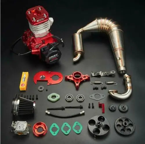 SCZ 70CC Gasoline ENGINE with Powerful Pipe WJ71 for 1/5 HPI KM Rovan Baja 5b 5T 5SC Rc Gasoline Car