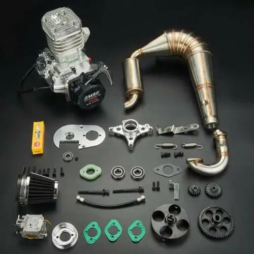 SCZ 70CC Gasoline ENGINE with Powerful Pipe WJ71 for 1/5 HPI KM Rovan Baja 5b 5T 5SC Rc Gasoline Car