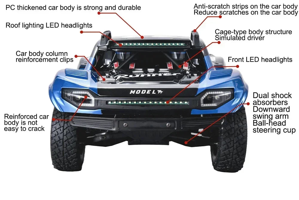 FSR MODEL TT 6S 8S Brushless 1/7 RC Desert Truck RTR