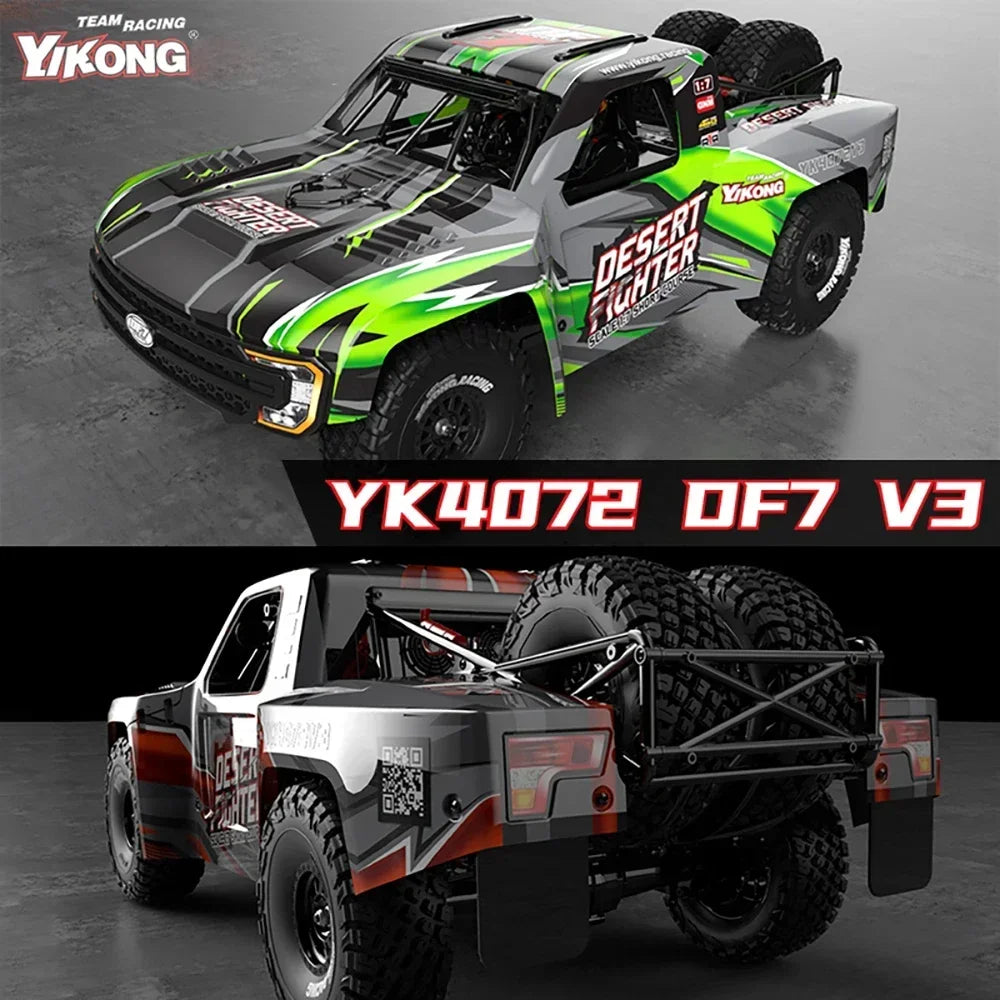 YIKONG 4072 DF7 V3 1/7 Rear Straight Axle Short-haul Truck Desert Short Car Rtr