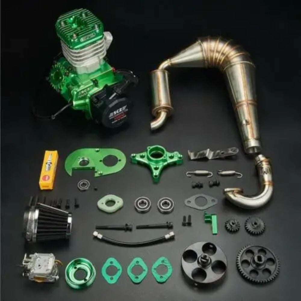 SCZ 70CC Gasoline ENGINE with Powerful Pipe WJ71 for 1/5 HPI KM Rovan Baja 5b 5T 5SC Rc Gasoline Car