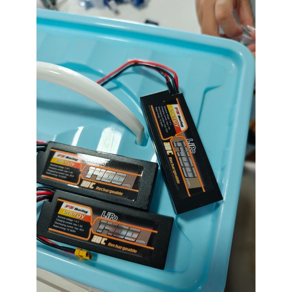 FS RACING 1/18 Rc Car 2s Hard Case Lithium Battery 1400mAh
