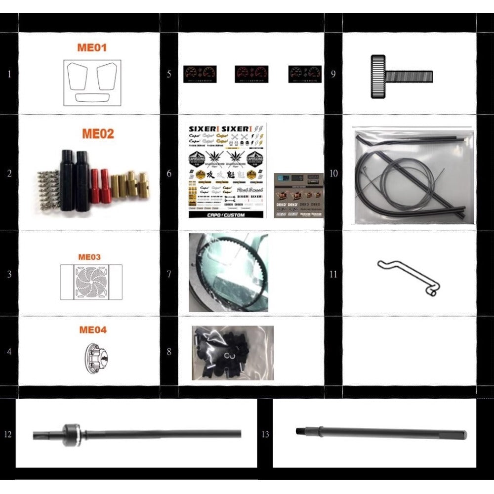 CAPO SIXER1 Jimney Samurai Rc Car Frame Parts