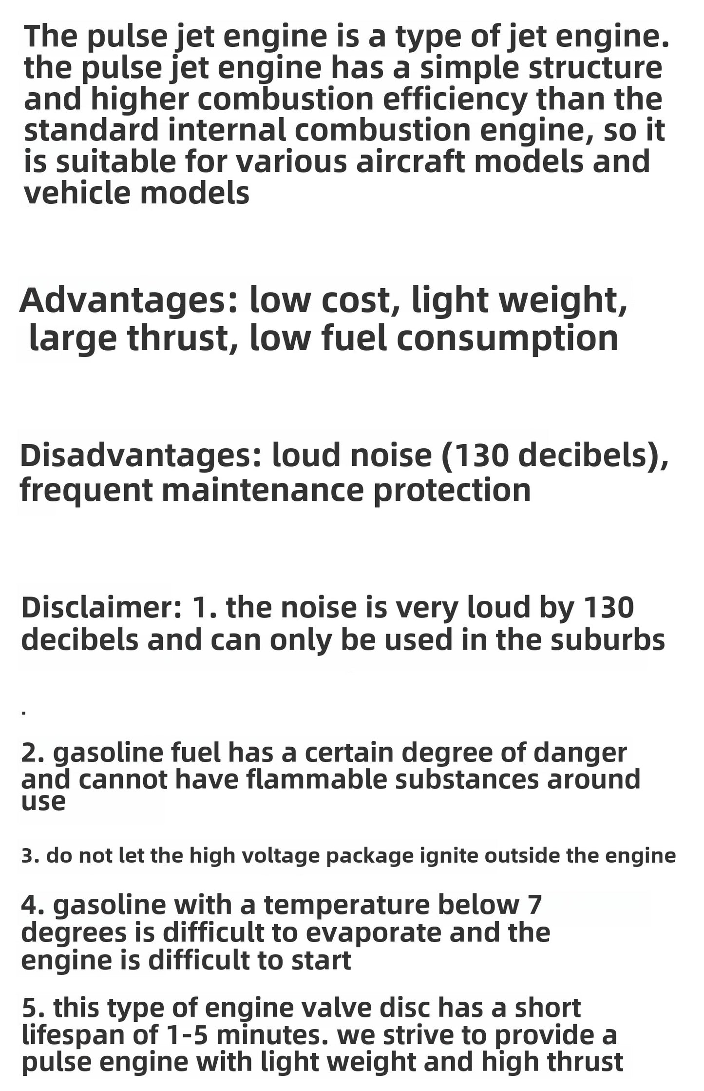 Diy Miniature Gasoline Pulse Jet Engine Thrust 500g