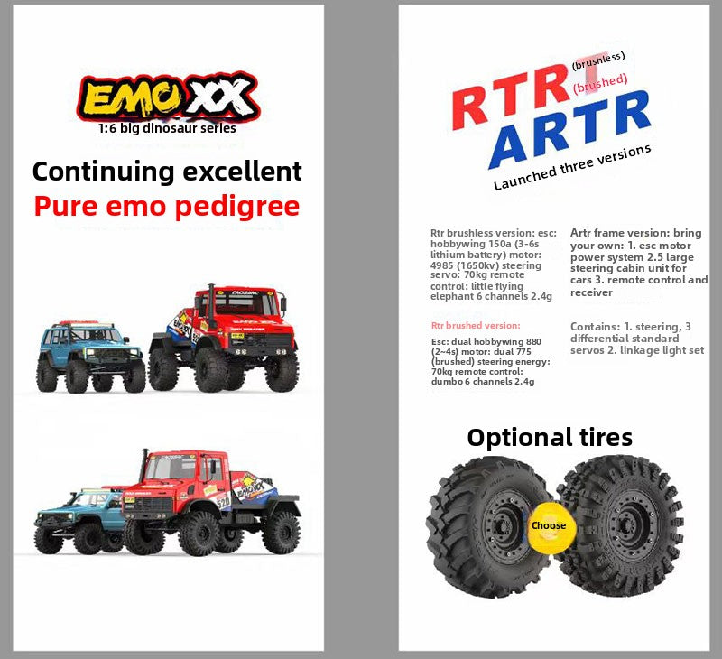 CrossRC EMO XX 1/6 Stegosaurus Rc Car RTR