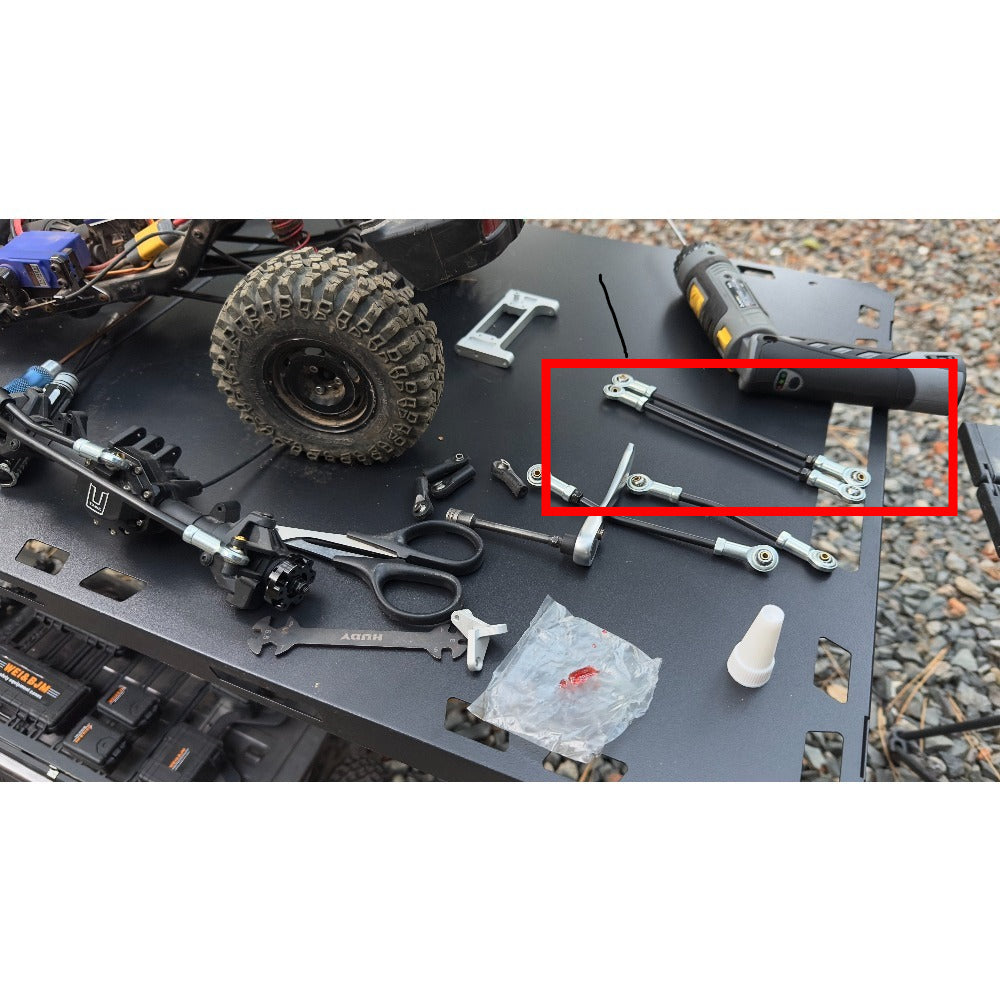 TRCC TRACTION HOBBY 1/8 KM Tank 300 Raptor F150 Ram 1500 CNC Metal Door Axle  Actuator Block Shock Absorber, Ball Head Tie Op Parts