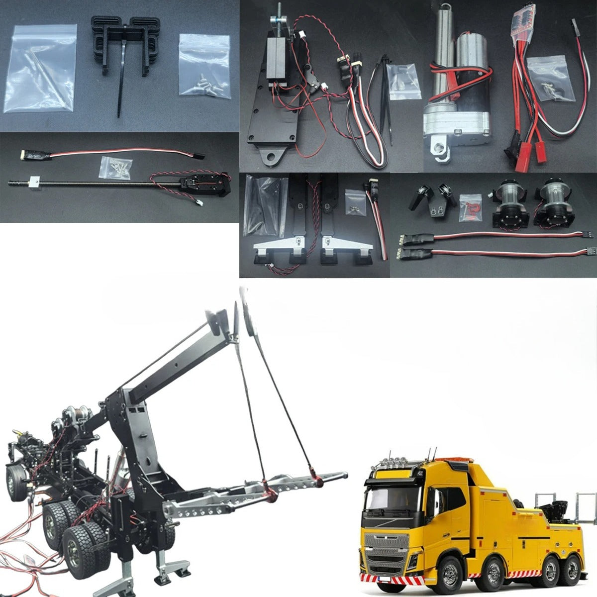 Tow Truck Modification Accessories for 1/14 Tamiya RC Truck 56362 Volvo FH16 750