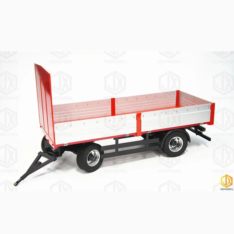 Unbemalter JXModel 2-Achs-Anhänger aus Metall für Tamiya Rc Truck Kipper 