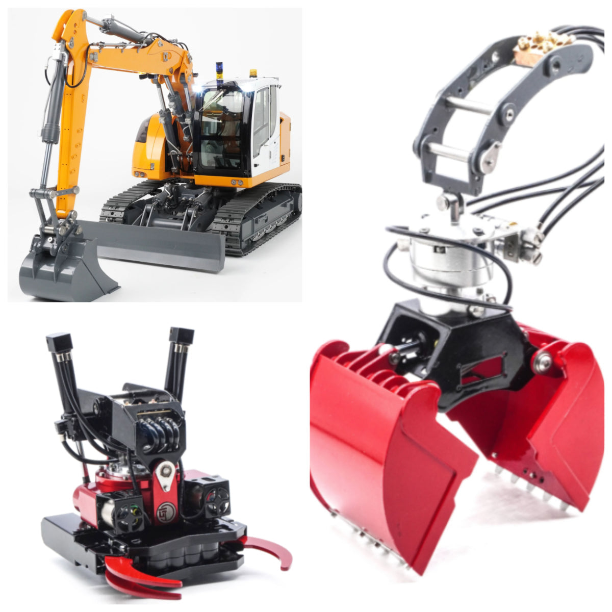 CUT 914/920 1/14 RC Hydraulic Excavator OP Original Parts Hydraulic Cylinder Lithium Battery Bucket Track Drive Wheel Collection
