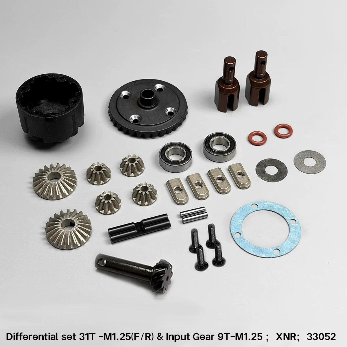 KKPIT-KRL-XNR RC CAR front and rear differential assembly x2 + central differential assembly -33052 33053 33054