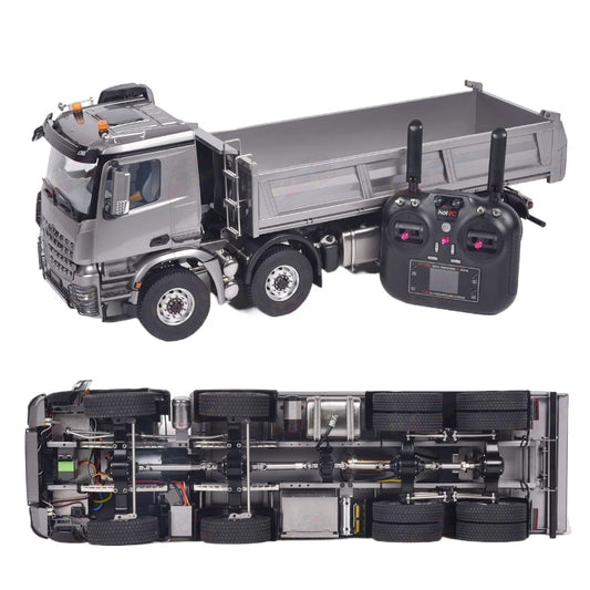 MODO 1/14 8X8 Rc Hydraulic Dump Truck with Sound Light RTR