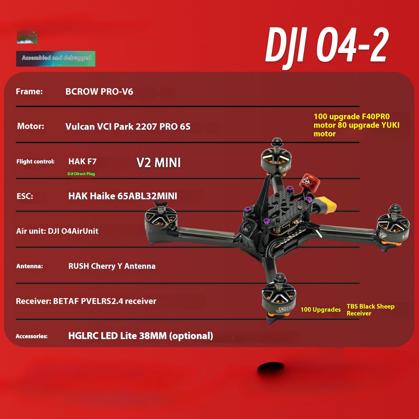 Black Crow V4 V6 5 Inch Rc Fpv F9U PNP
