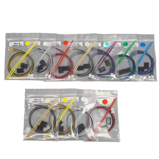 1/14 TAMIYA RC TRACTOR 4-in-1 PH2.0 LED MFC-03 01 3MM 5MM LED Light 5pcs