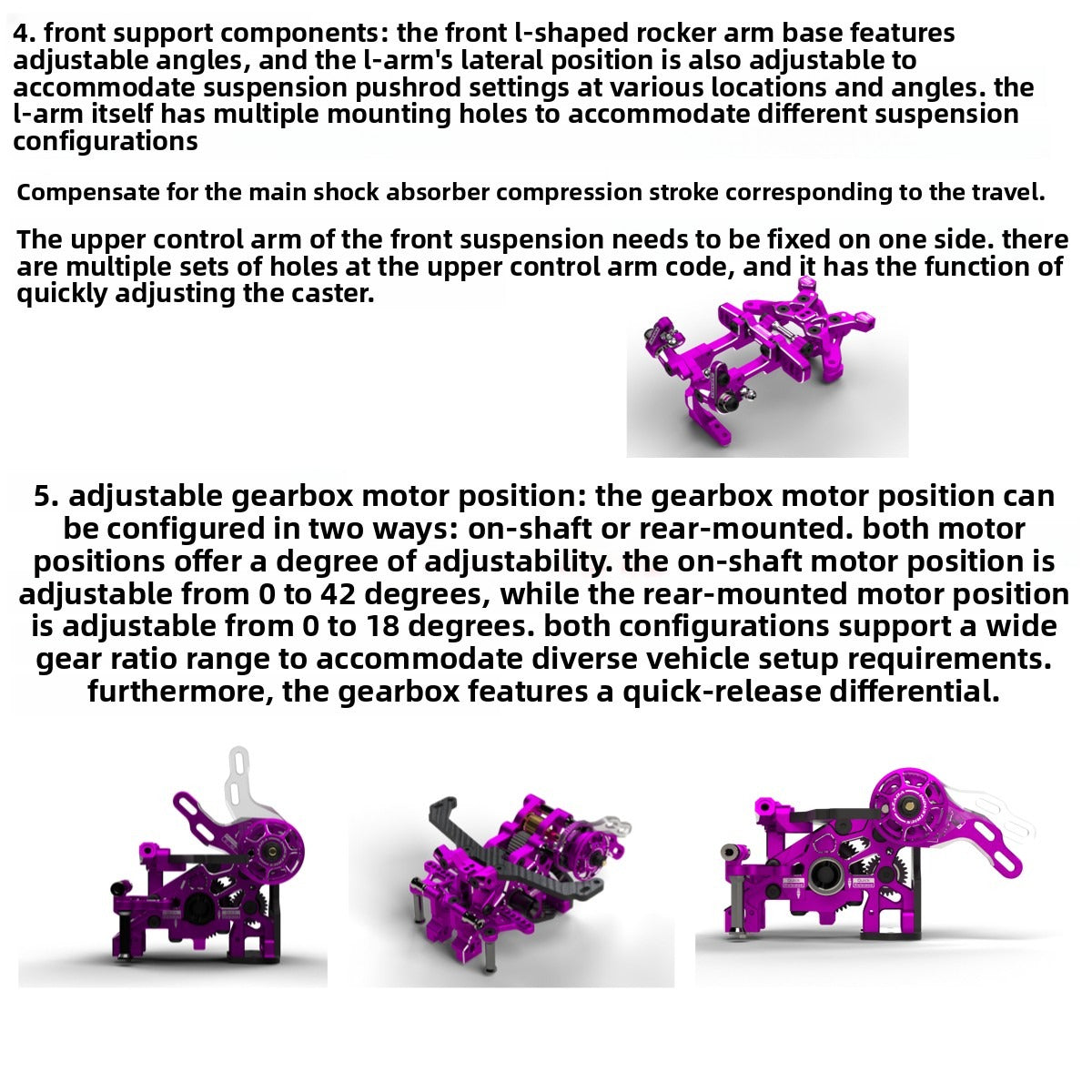 AZADA Avalon V1.1 1/10 RC Rear Drive Drift Frame Kit Decoupling Suspension Conversion Kit