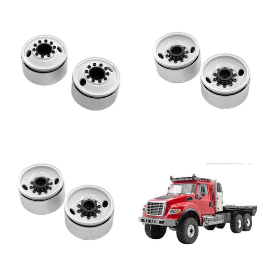 Aluminum 2pcs Front 1.9"diesel Wheel Rim+4pcs 1.9"1.9 Inch Wheel Rim  for Traxxas TRX6 ULTIMATE RC HAULER