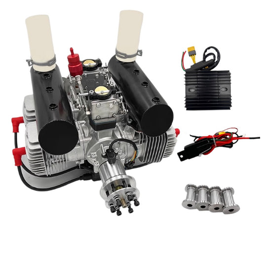 DLE 400 RC Fixed-wing Aircraft Air-cooled Engine Electric Start with Power Generation Function 400W