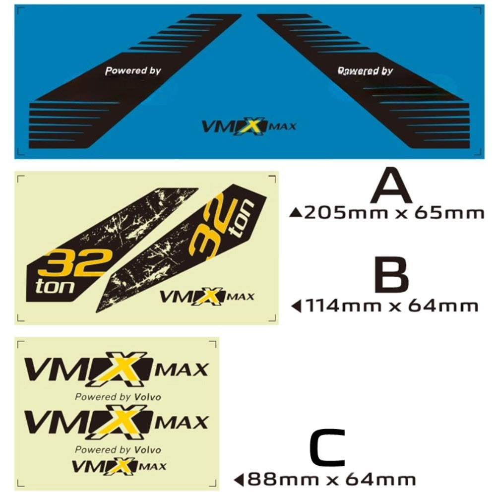 Kaya 1/14 Lesu VM/FE Rc Tractor Toy Coating UV Sticker KUV008