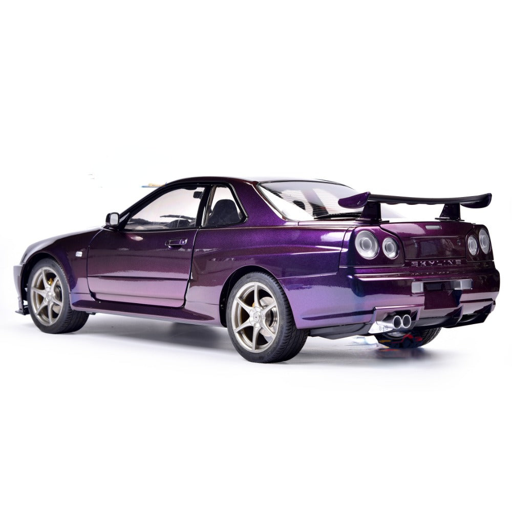1/8 Capo Skyline GTR R34  Rc Flat Running Drift Car Kit  Midnight Purple