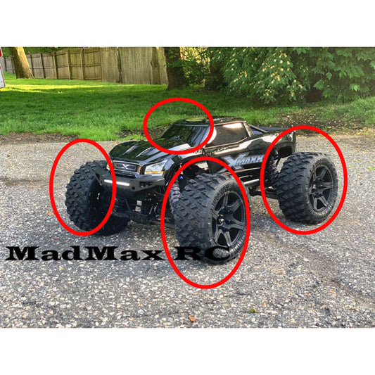 MadMax TRAXXAS 1/5 X-MAXX MT5Pro RC CAR LAND G-RIPPER Tire 4PCS