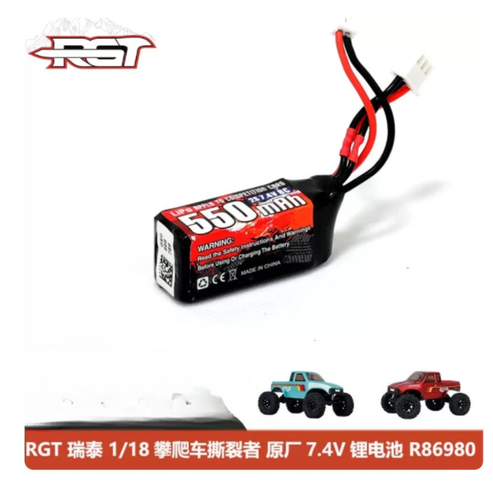 RGT 1/18 Rc Climbing Car Ripper Original Lithium Battery 7.4V 550MAH R86980