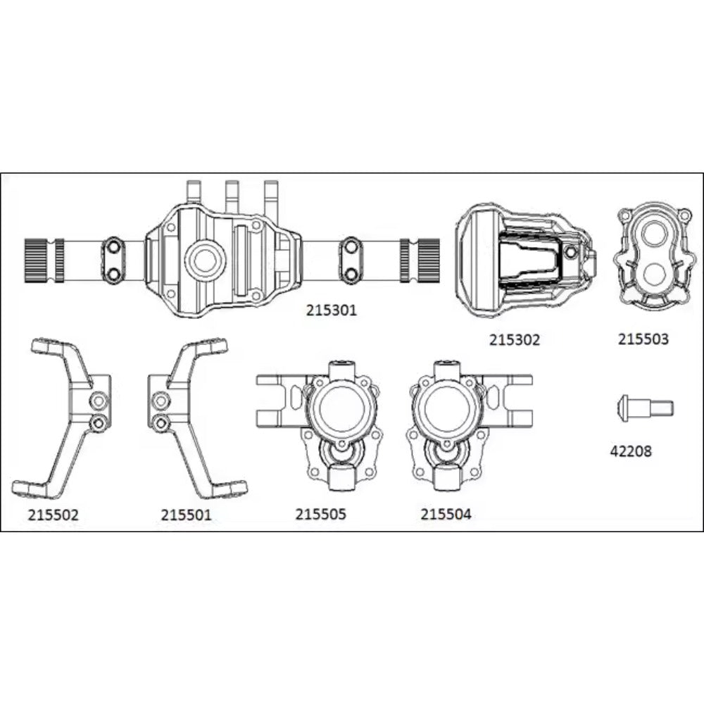 CROSSRC JT4 AT4 1/10 Rc Car Reinforced Rear Axle CS-97400968/69/70/71