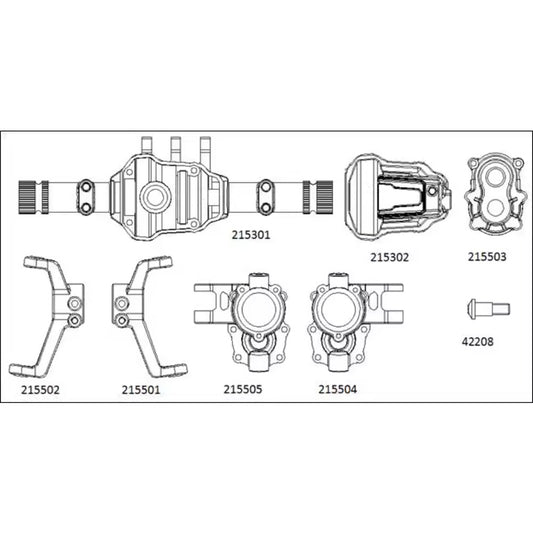 CROSSRC JT4 AT4 1/10 Rc Car Reinforced Rear Axle CS-97400968/69/70/71