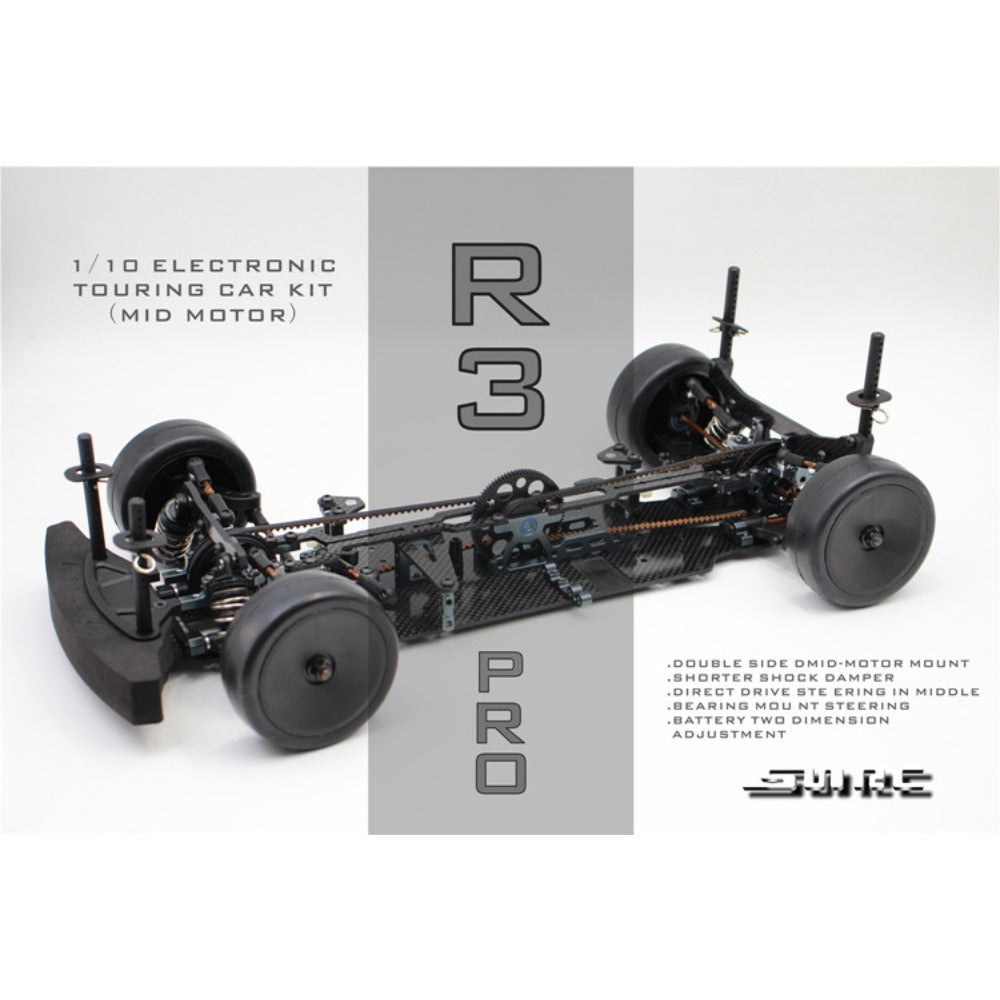 SNRC 1/10 Rc Car R3-G R3-CR3-PRO Center 4WD Belt Carbon Fiber Frame Kit