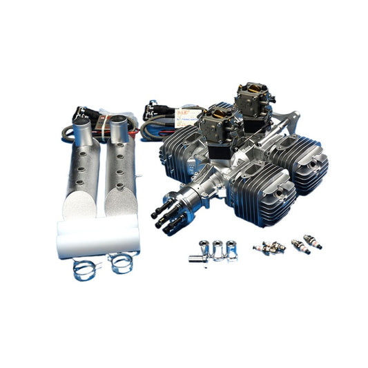 DLE 222 RC Fixed-wing Aircraft Gasoline Engine Four-cylinder Two-stroke Side Exhaust 220cc Displacement