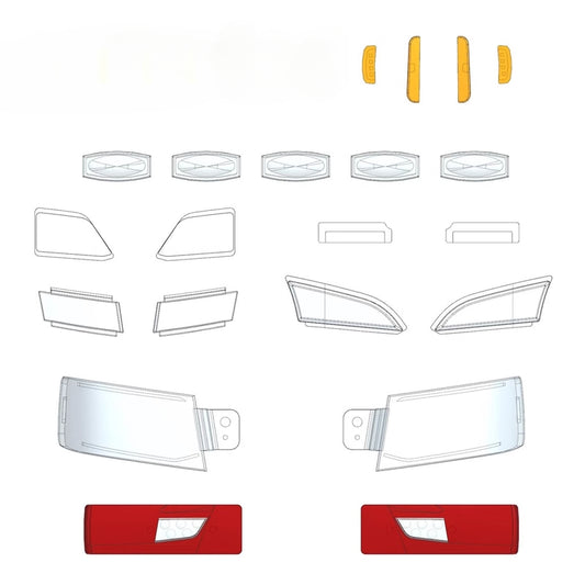 1/14 TAMIYA 770S 56368 Rc Tractor Transparent Plastic Lamp