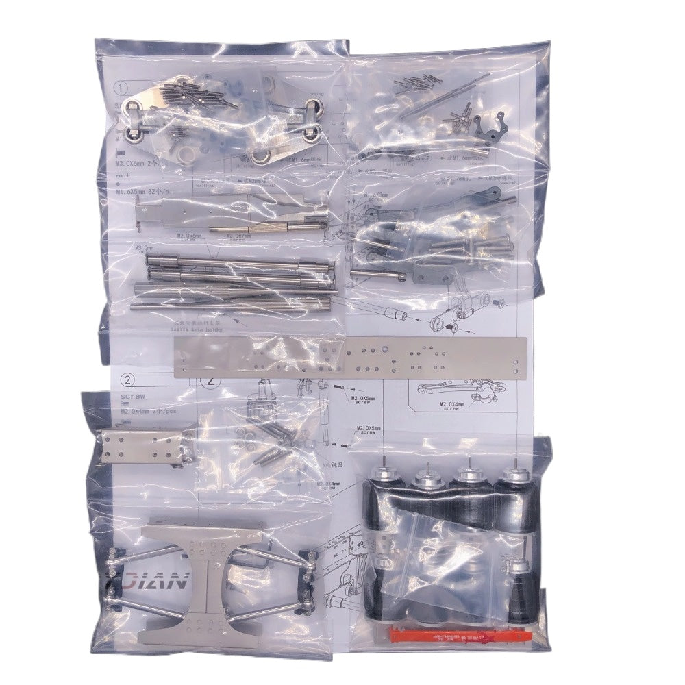 SCALECLUB 1/14 Single Holder 8 Air Bag Tandem Suspension System for Tamiya Scania Man Volvo Rc Tractor
