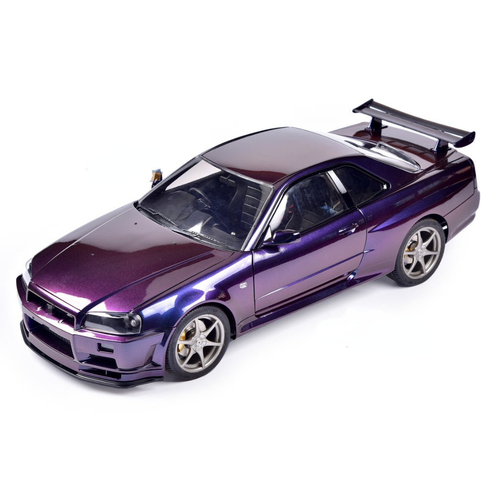 1/8 Capo Skyline GTR R34  Rc Flat Running Drift Car Kit  Midnight Purple