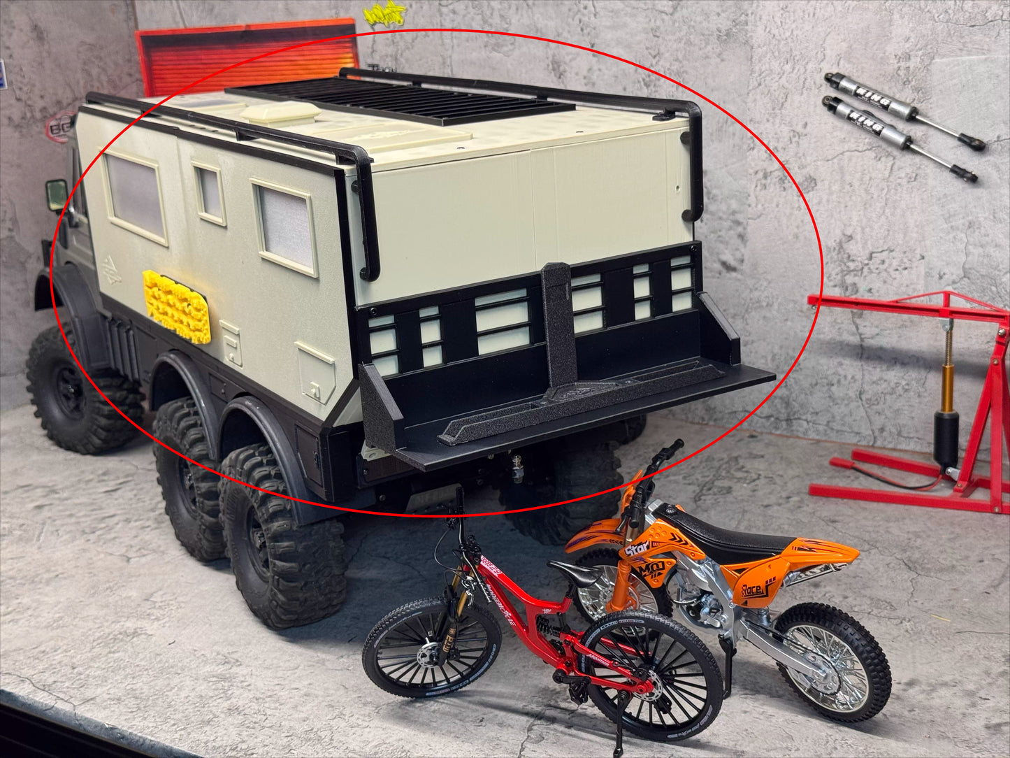 1/10 CROSSRC NT6 6x6 Unimog Rc Car 3d Printing RV Cars