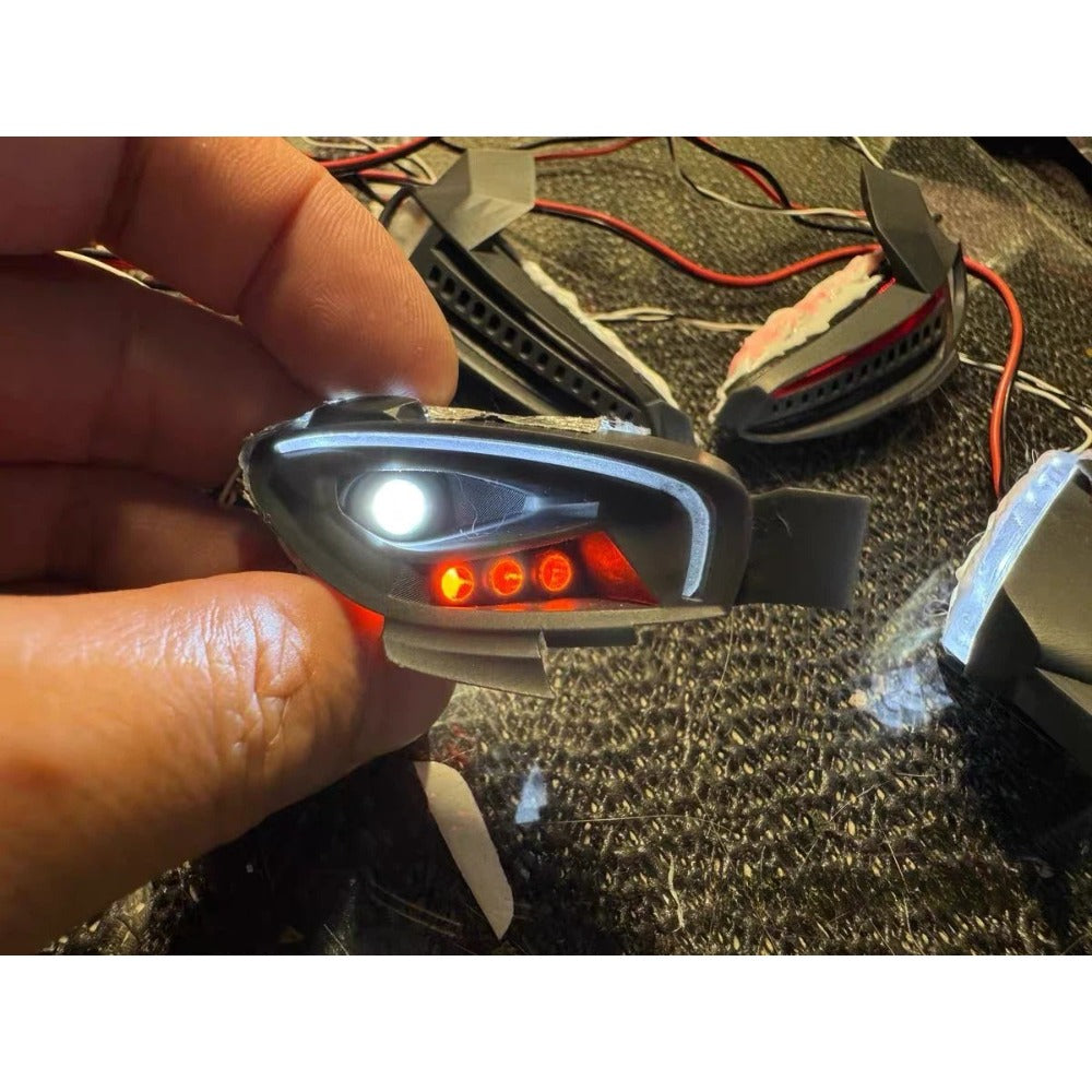 3D Printed Headlight Lamp Cup with Light System Kit for TAMIYA 1/10 AMG RC Car