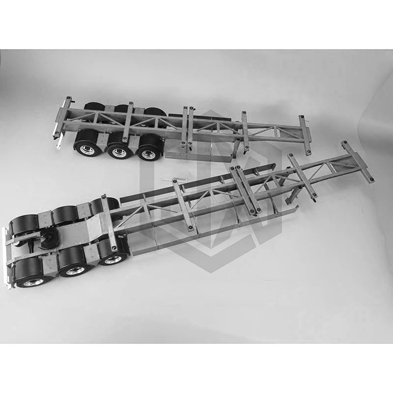 JXMODEL Double Semi-trailer for 1/14 Tamiya Rc Trailer Scania 770S MAN Actros 3363 Volvo